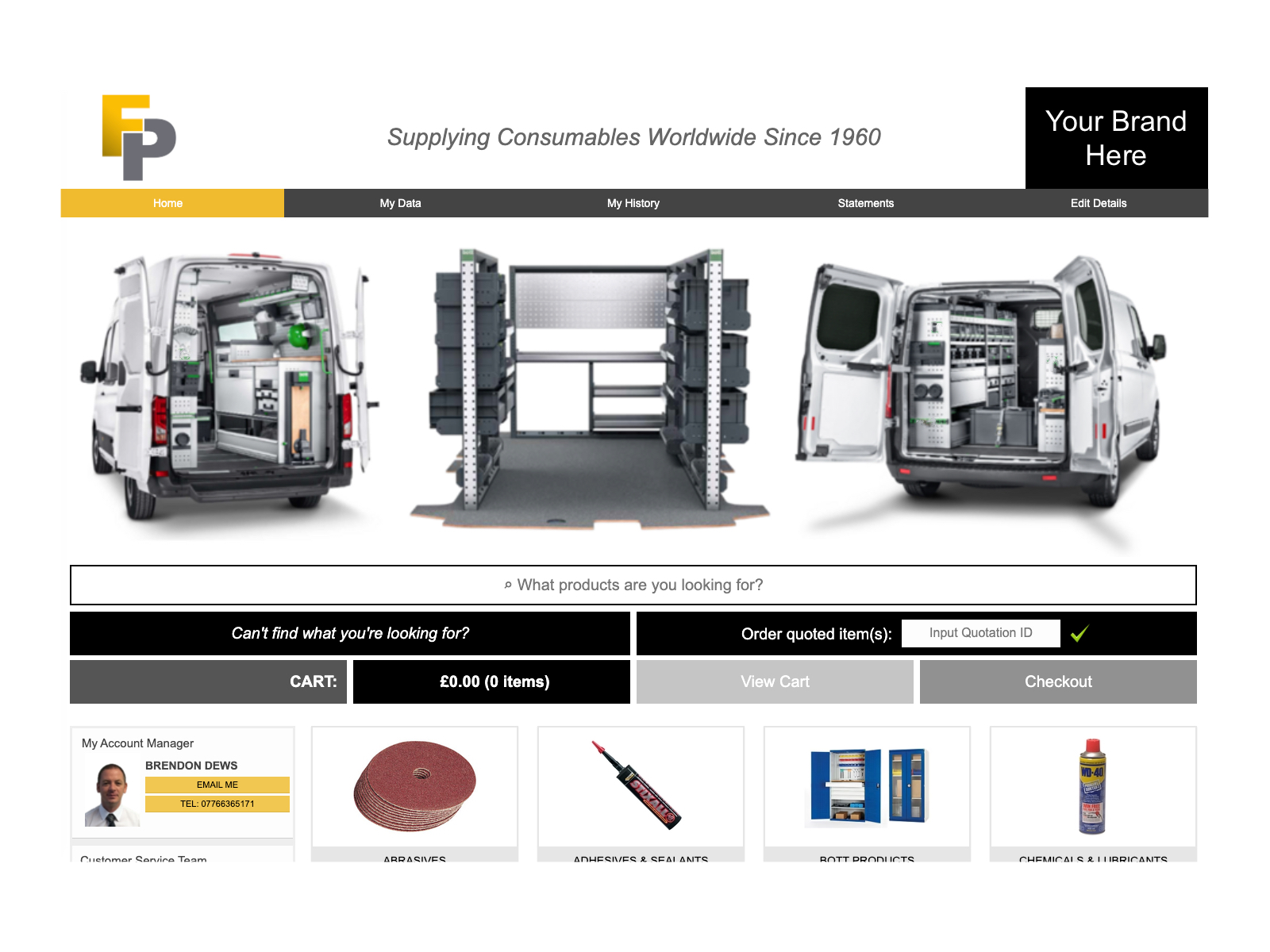 Van stock themed portal