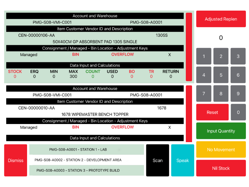 FP Group WMS Apple iOS mobile app