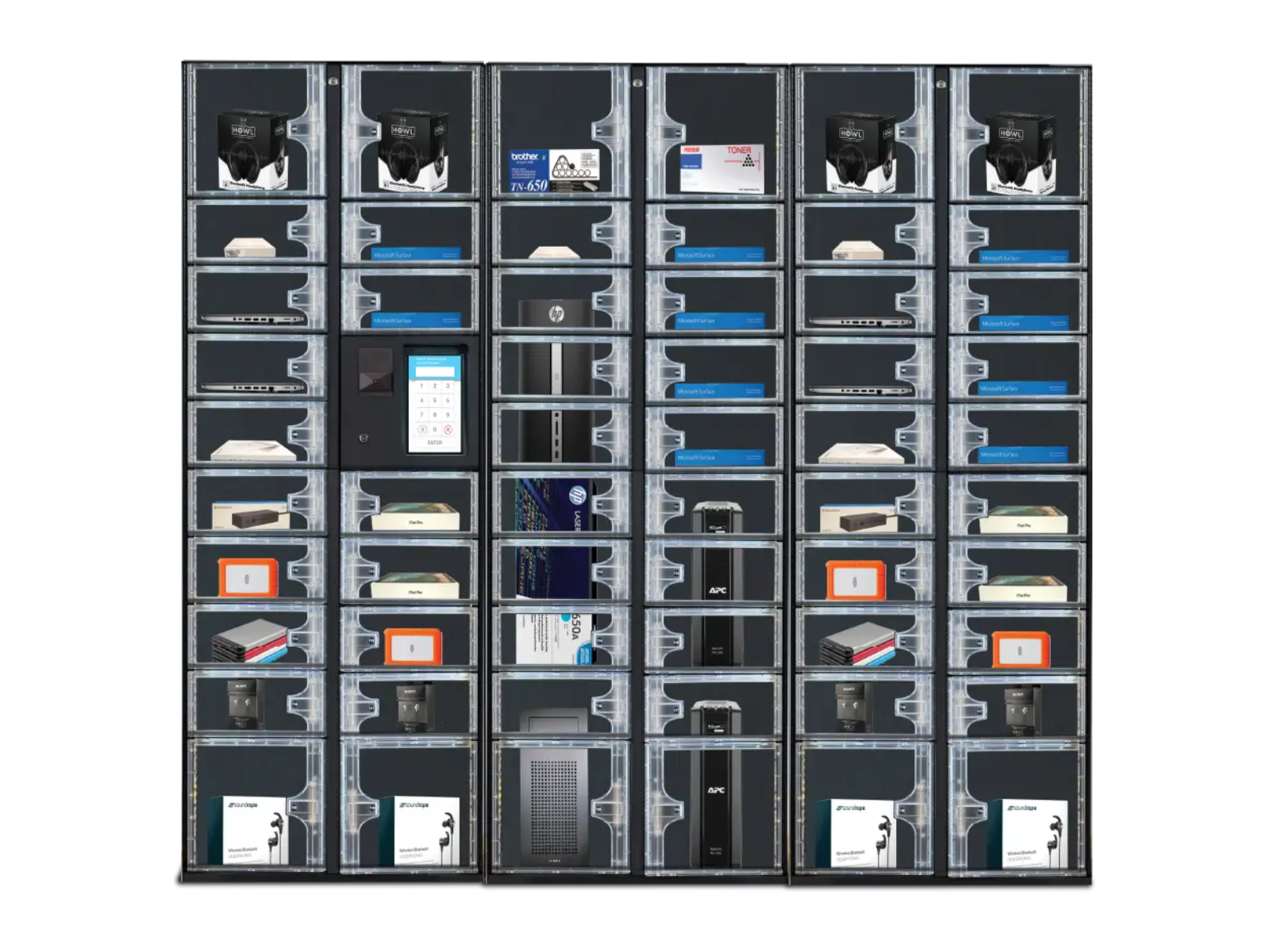 Type S locker clear face